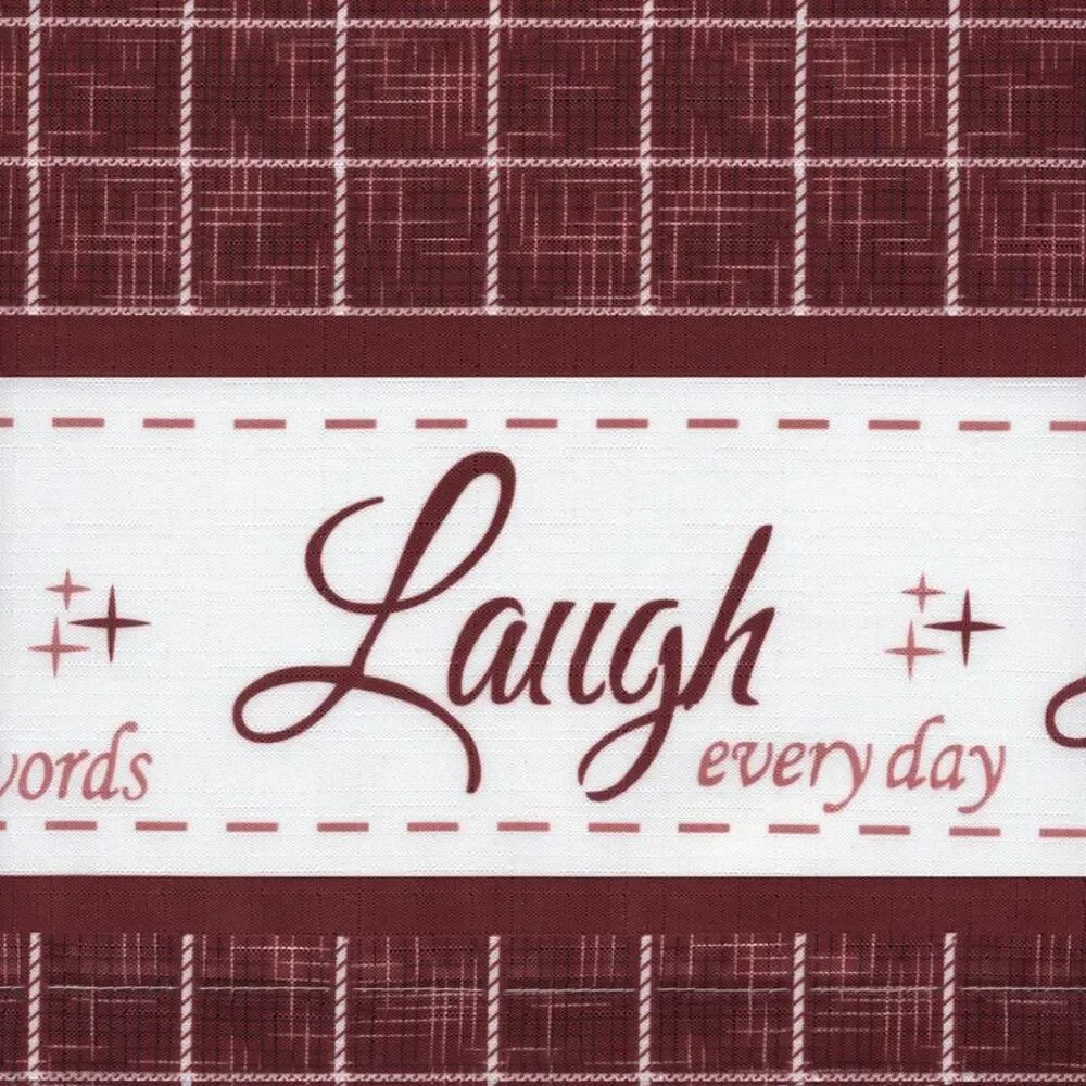 PowerSellerUSA Live, Laugh, Love 3-Piece Kitchen Curtains and Valance Set,